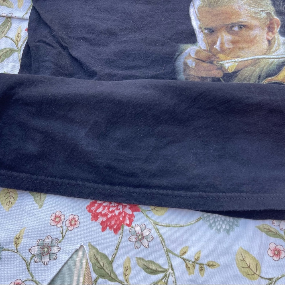 Vintage The Lord of the Rings Legalos Black Graphic T-Shirt - Picture 5 of 14